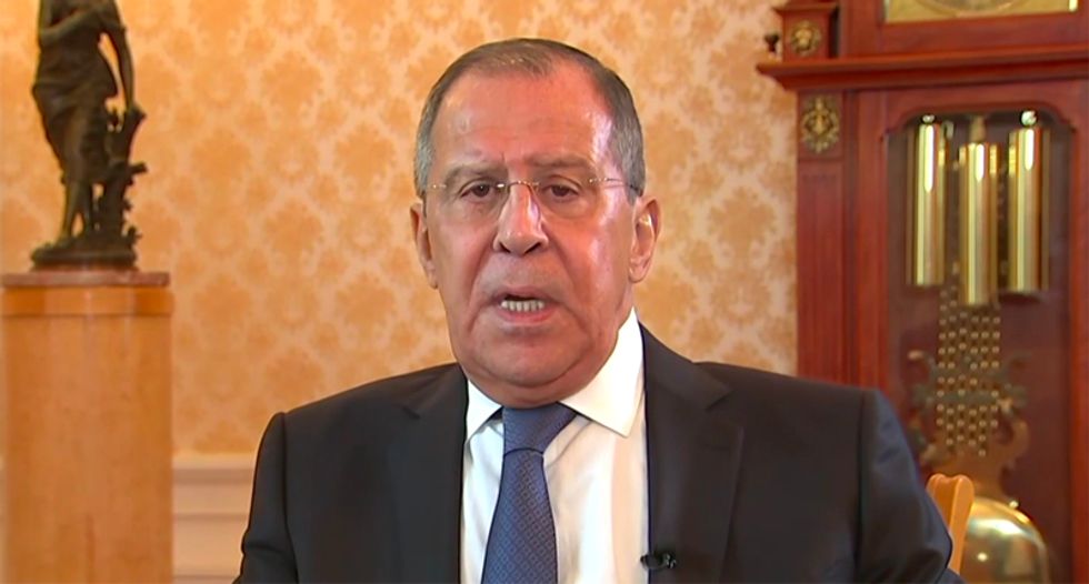 WATCH: Russian Foreign Minister Lavrov repeats Trump line and blames Mueller investigation on 'Democrat losers'