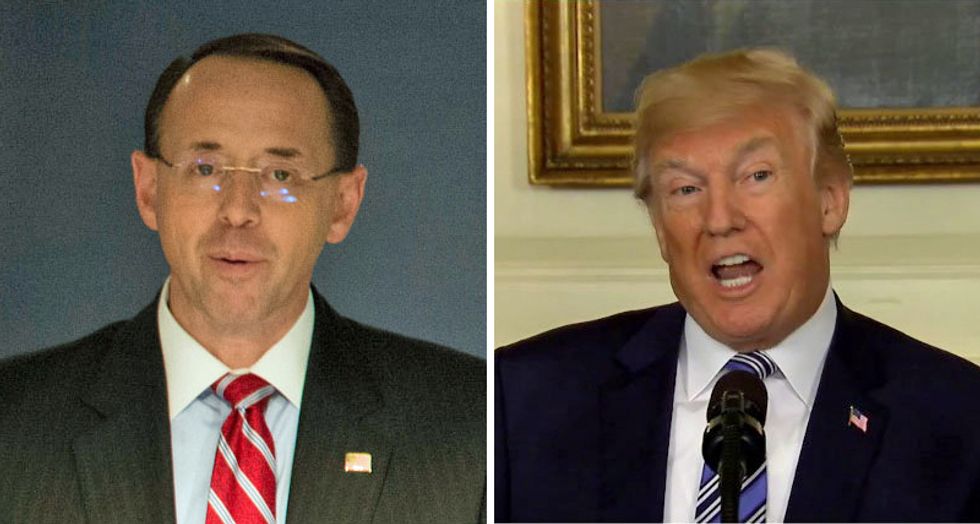Trump says he has no plans to fire Justice Department's Rosenstein