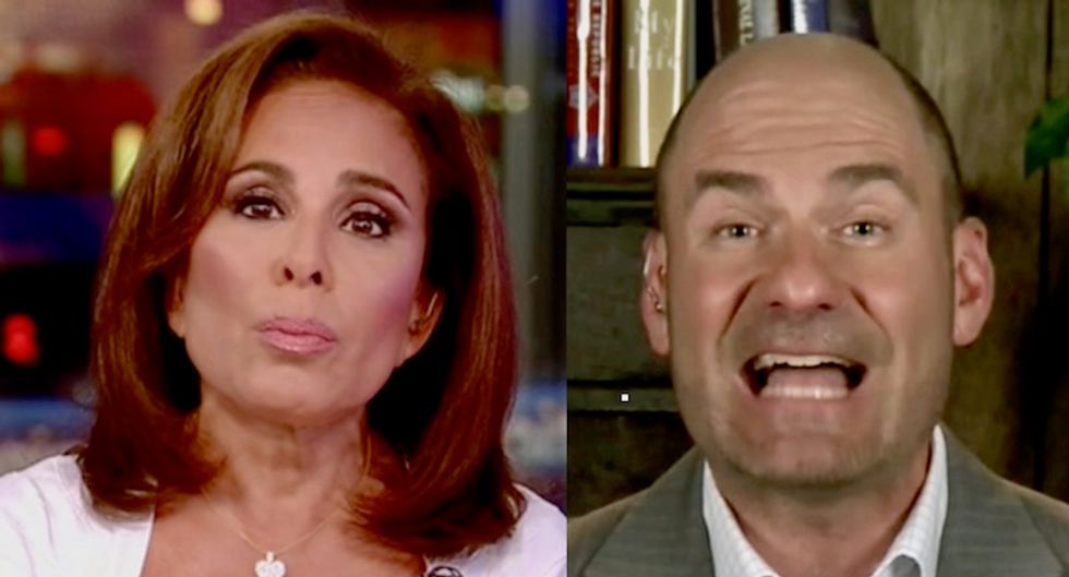 Fox News host Jeanine Pirro screams about why Sarah Sanders should get fried chicken while gays can't get wedding cakes