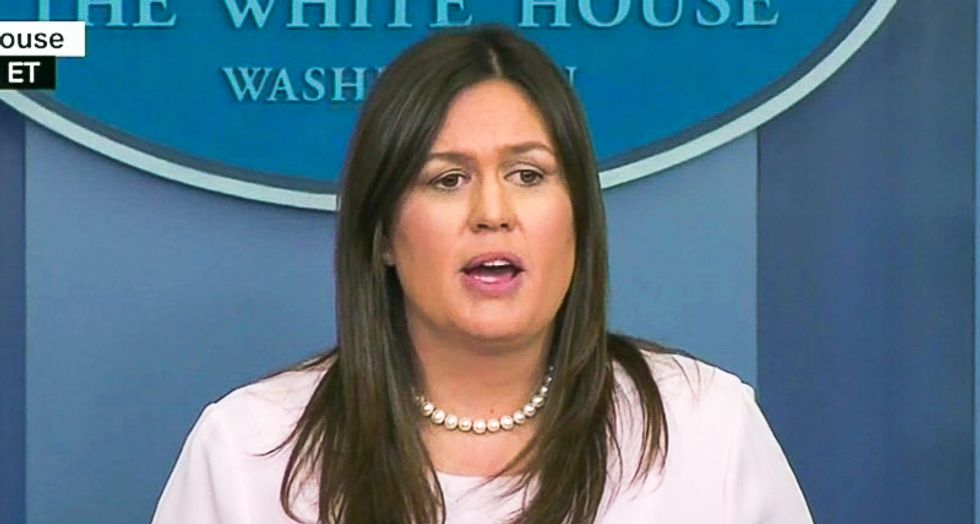 Watch Sarah Huckabee Sanders lie over and over again about FBI agents and Comey