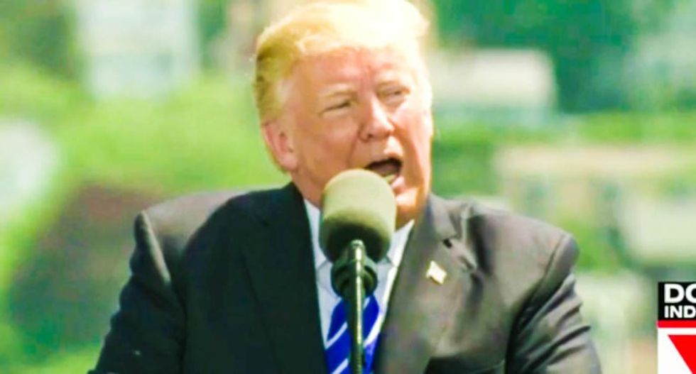 'He is our disgrace': Internet disgusted after Trump whines about media treatment in Coast Guard speech