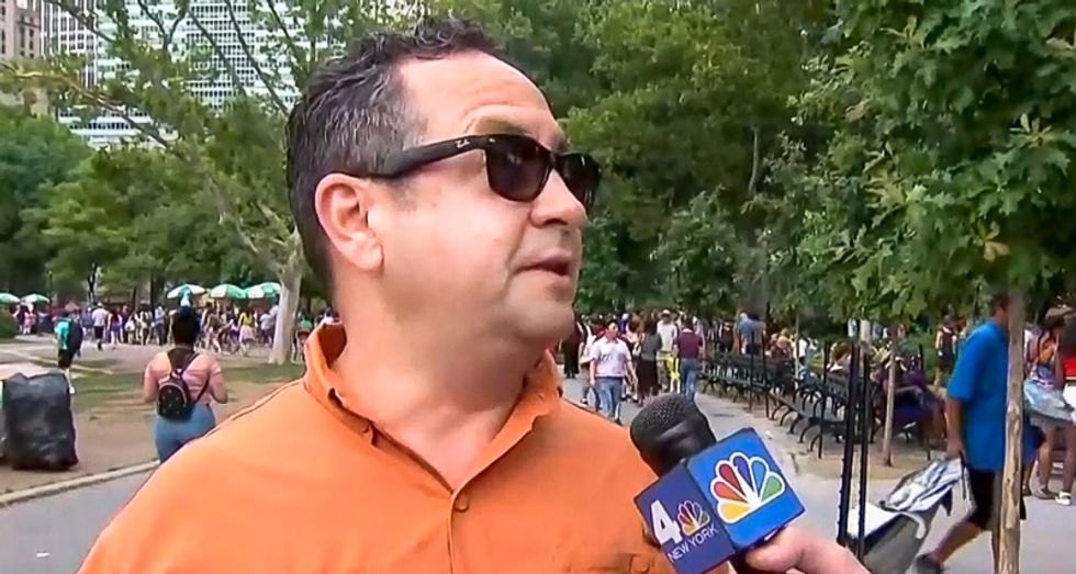White vacationers complain woman 'ruined our whole trip' to Statue of Liberty by protesting family separations