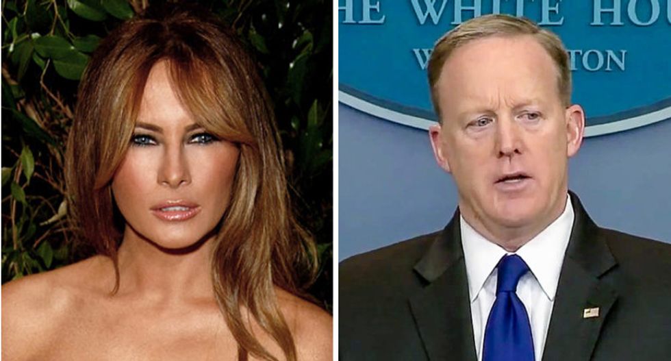 Melania Trump wants Sean Spicer gone after president returns from overseas trip: report