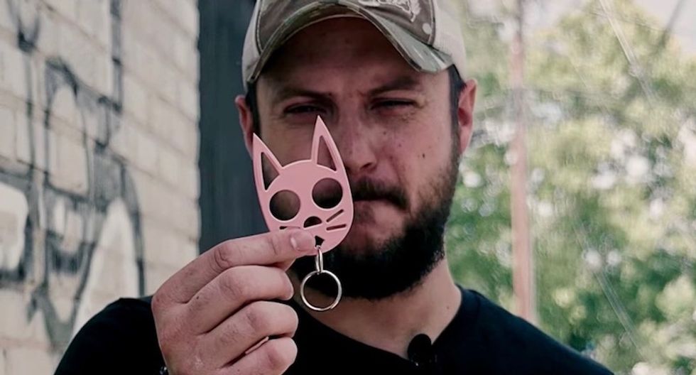 This pink plastic kitty keychain could get you a year in Texas jail -- even as AR-15s and ninja swords are legal