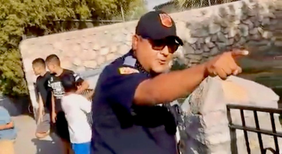 Watch: Texas cop points gun at young children who taunt him during violent arrest of their friend