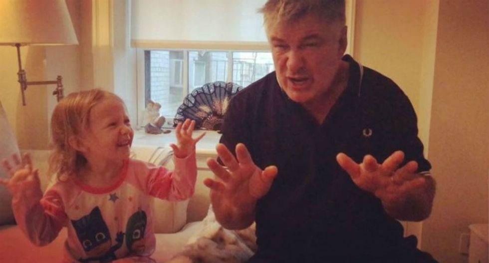 WATCH: Alec Baldwin teaches his 3-year-old daughter how to do a hilarious Trump impression