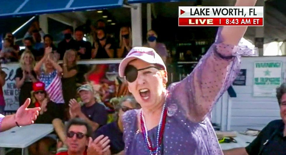 Woman on Fox News shouts 'red tsunami' as Biden pulls ahead in Michigan