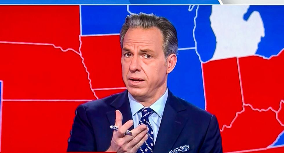 Jake Tapper debunks the ‘tinfoil hat nonsense’ Trump is retweeting