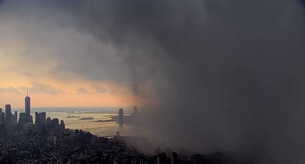 Wild photos and videos reveal the snow squall moving through New York
