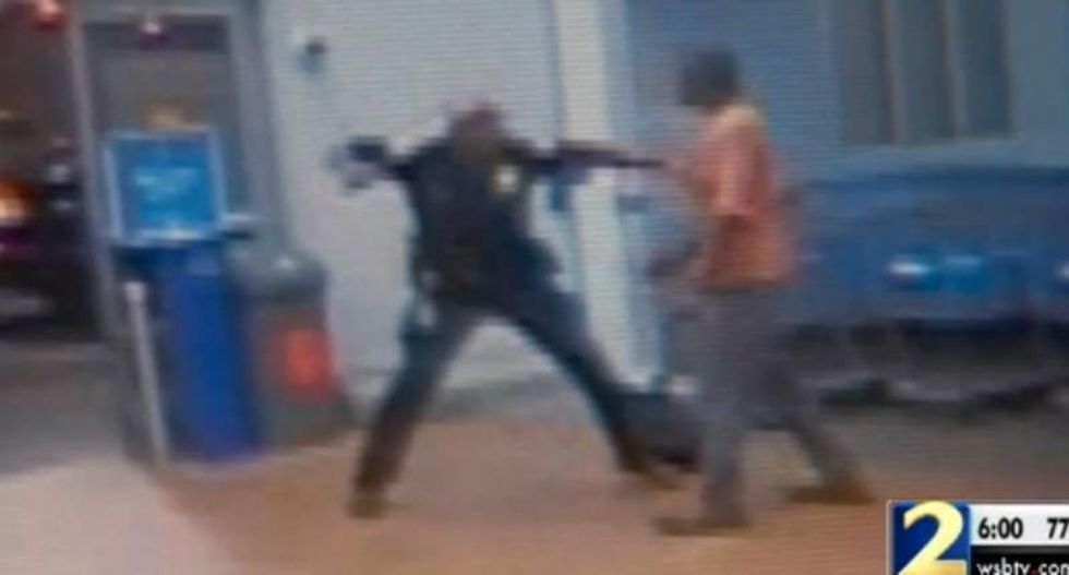 Atlanta cop in 'Robocop mode' caught on tape breaking man's leg -- over a Walmart tomato
