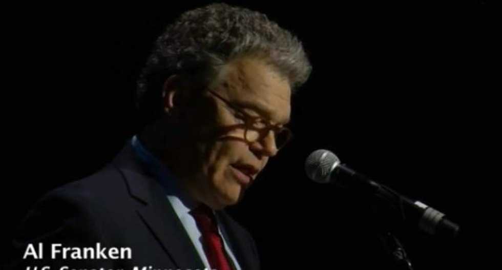 Al Franken returns to the stage to mock Ted Cruz and turn Paul Ryan into 'an 18th century fop'
