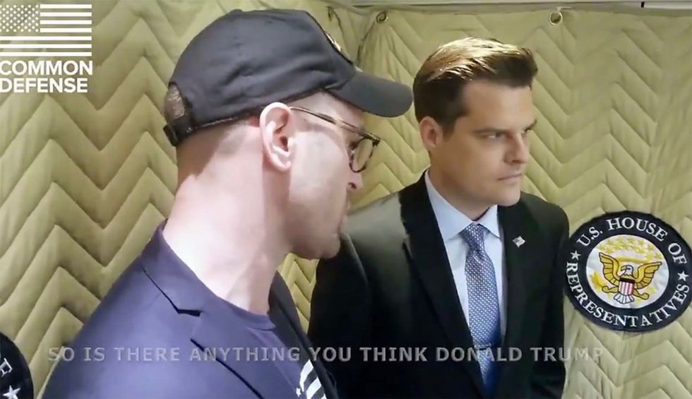 Military veteran confronts Republican Matt Gaetz for putting Trump ahead of the Constitution