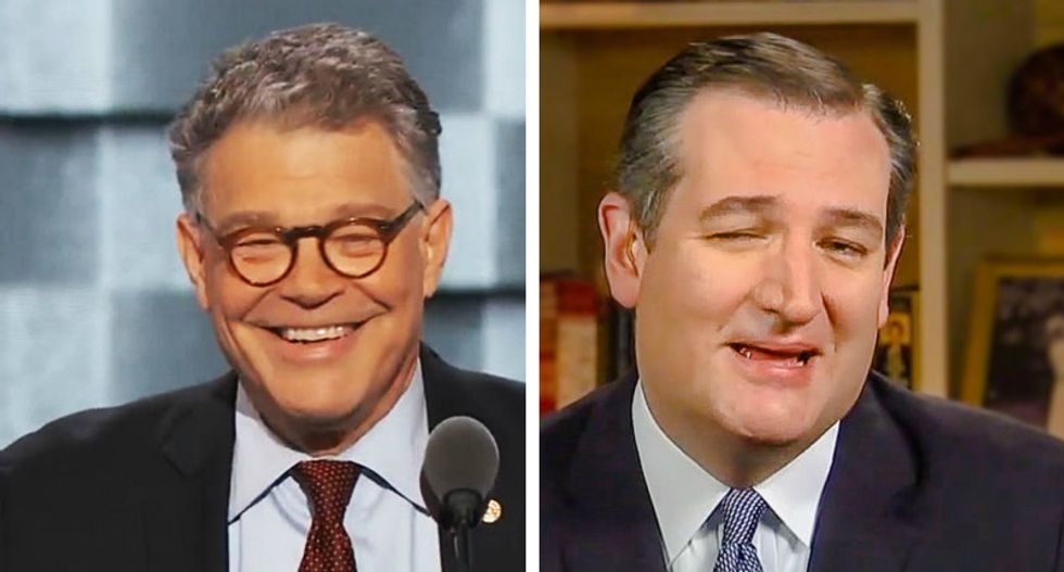 'Ted is a toxic co-worker' Al Franken jokes Ted Cruz 'microwaves fish for lunch'