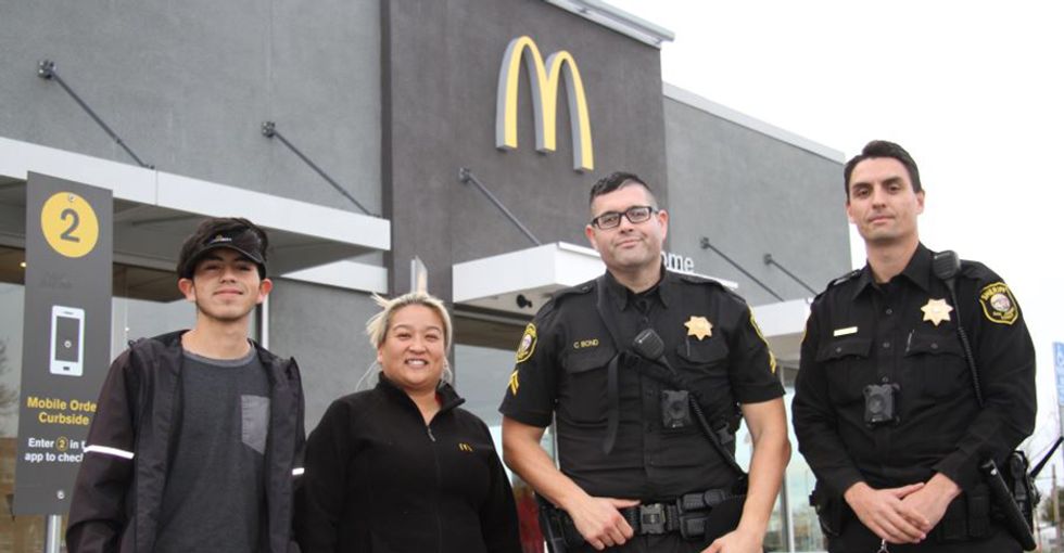 Woman saved by McDonald’s employees when she mouthed ‘help’ and ‘call 911’