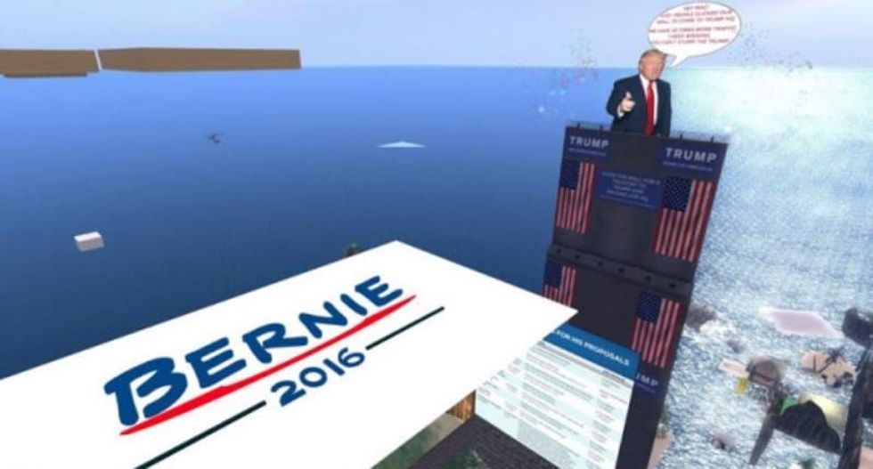 Trump fans harass Sanders supporters with swastikas in virtual-reality 'Second Life'