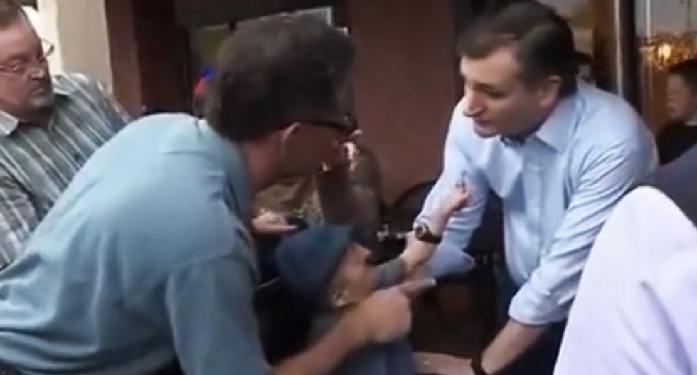 Watch Ted Cruz argue with the family of a disabled man over his plans to dismantle Obamacare