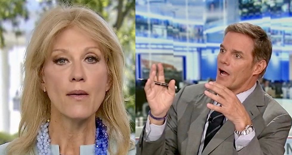 Kellyanne Conway snaps at Fox News anchor for grilling her about Trump cowering from Putin on election meddling