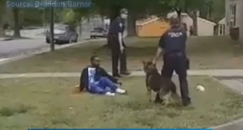 Virginia cops release K-9 into group of bystanders -- and the dog bites the wrong person