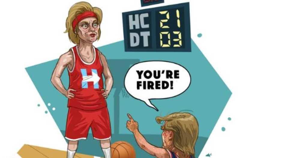Hillary and Trump shooting hoops: An illustrated look at the weirdest dreams about the election