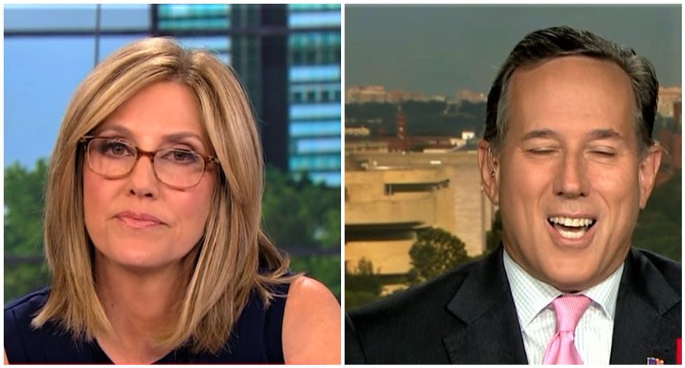 CNN's Camerota calls BS on Rick Santorum's Trump excuses: 'You're comfortable with blaming America?'