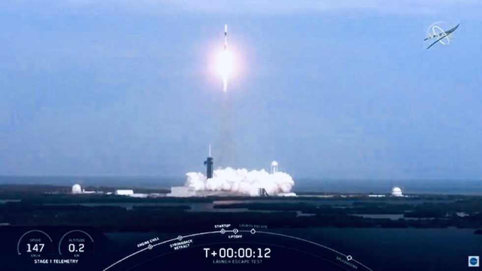 SpaceX in 'perfect' test of Crew Dragon emergency abort system