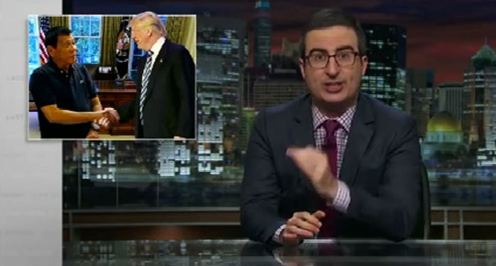 John Oliver: If you think the Donald is bad, wait until you meet the Trump of the Philippines