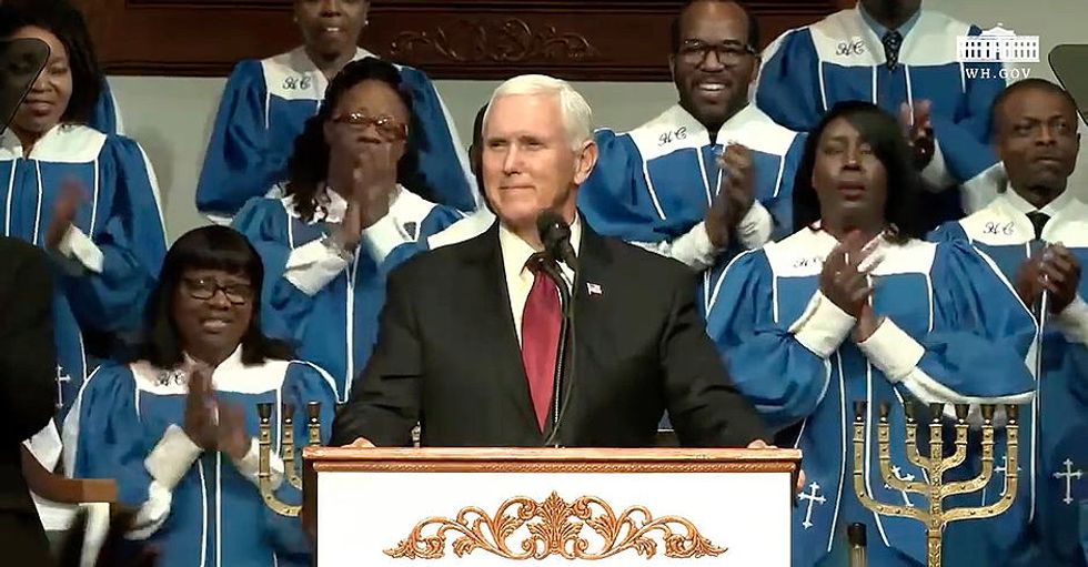 White House livestreams Pence speech at church – including sermon with pastor saying ‘demonic spirit’ causes homosexuality