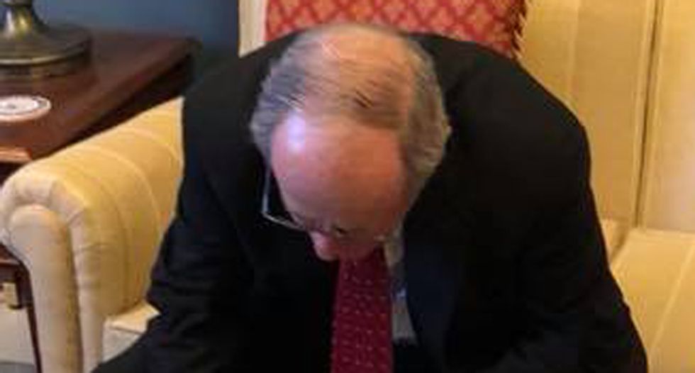 Sketch artist captures Republican senator sleeping during impeachment trial