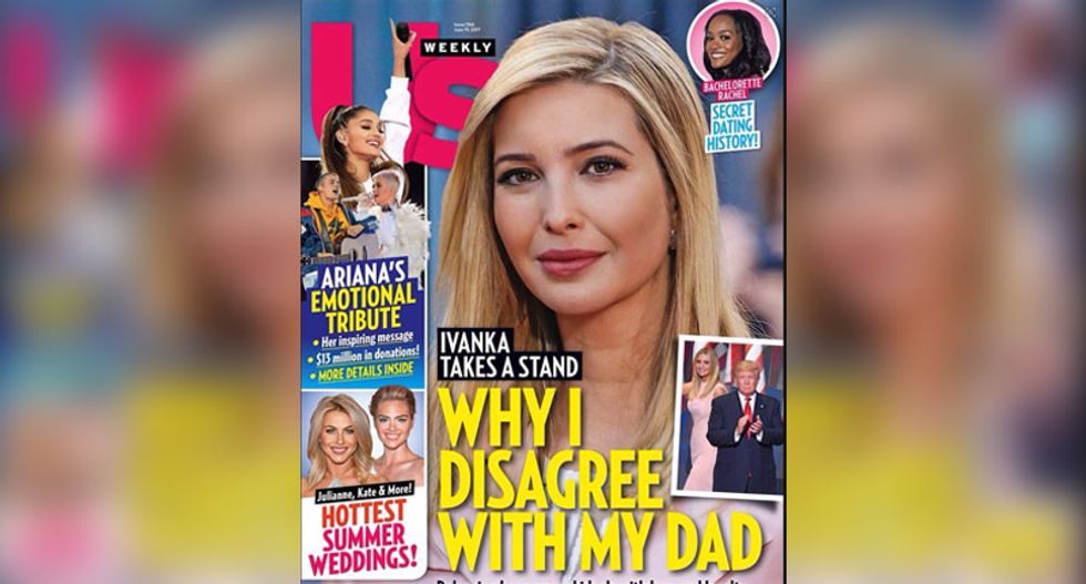 'DADDY YOU'RE RUINING MY BRAND!': Internet roasts Ivanka's 'I disagree with my dad' Us Weekly cover
