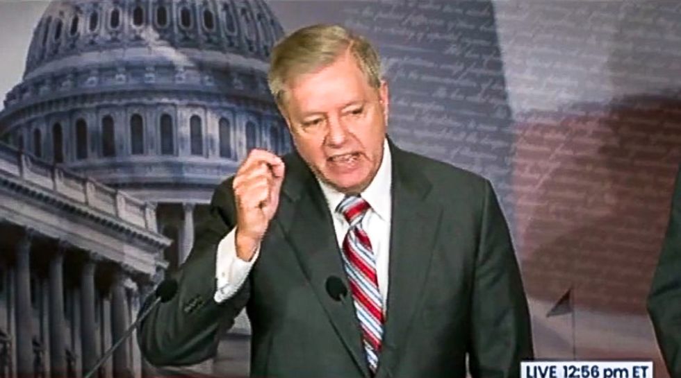 Lindsey Graham goes berserk at impeachment presser: 'I'm not covering up anything, I'm exposing your hatred!'