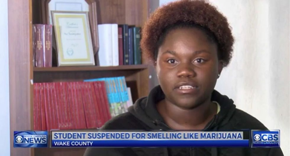 High school suspends drug-free black teen for 'drug possession' -- after sniffing her hand