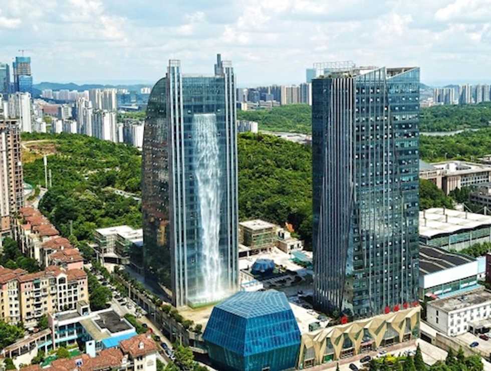 China 'waterfall' skyscraper hit by torrent of ridicule