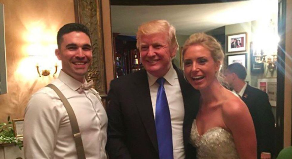 Trump drops by wedding at his New Jersey golf club
