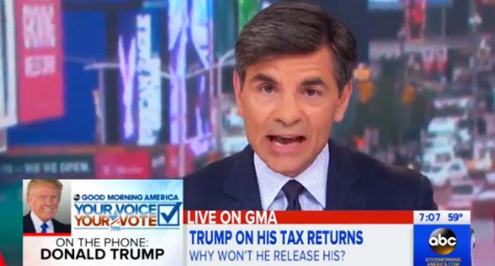 WATCH: ABC host gives an unexpected journalism lesson by relentlessly pounding Trump over his taxes