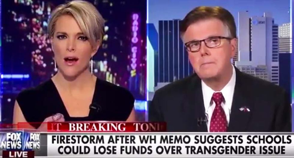 WATCH: Megyn Kelly shuts down Texas Lt. Gov. on the myth of trans women assaulting little girls