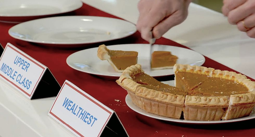 Watch: News anchor shows Americans the true size of the wealth gap—using American Pie