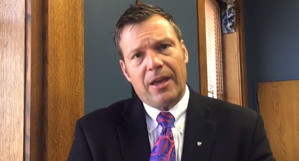 BUSTED: Kris Kobach caught raising campaign funds through ‘We Build The Wall’ nonprofit