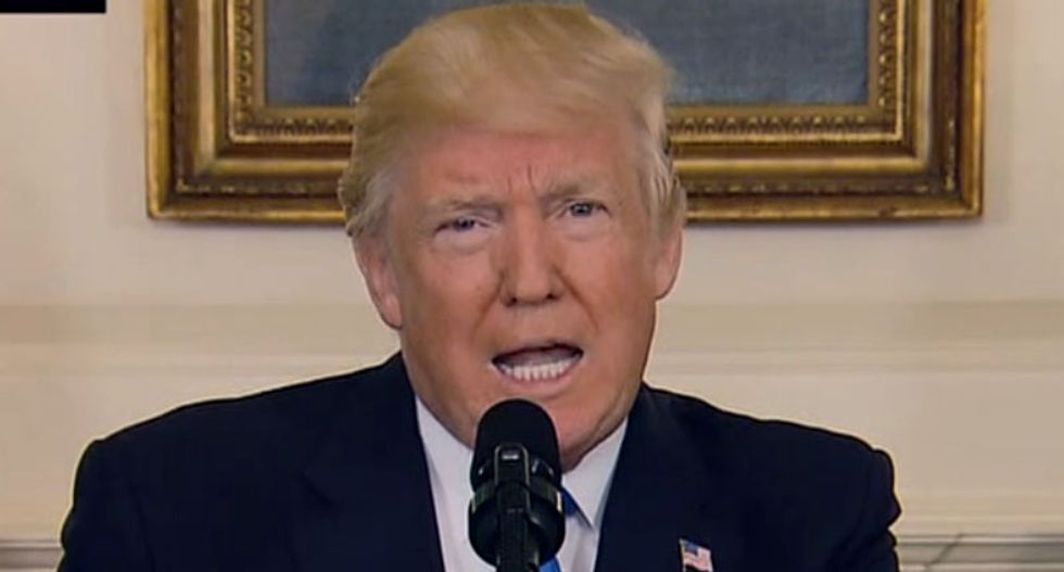 Trump slanders Democrats in angry tweets on North Korea and MS-13 gangs