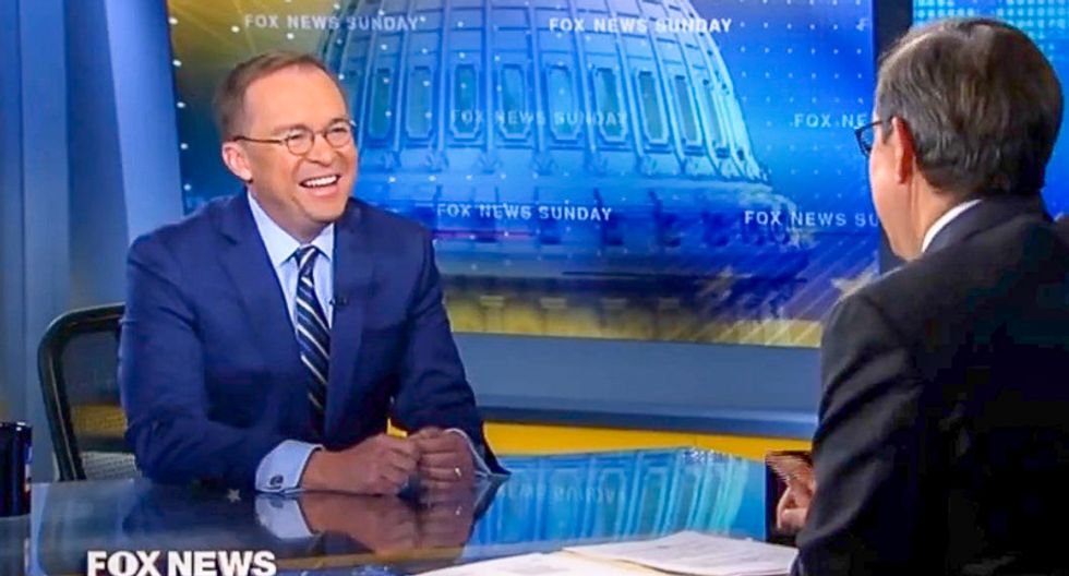 'People see you laughing': Chris Wallace nails Mick Mulvaney for chuckling at acting AG's disrespect for Congress