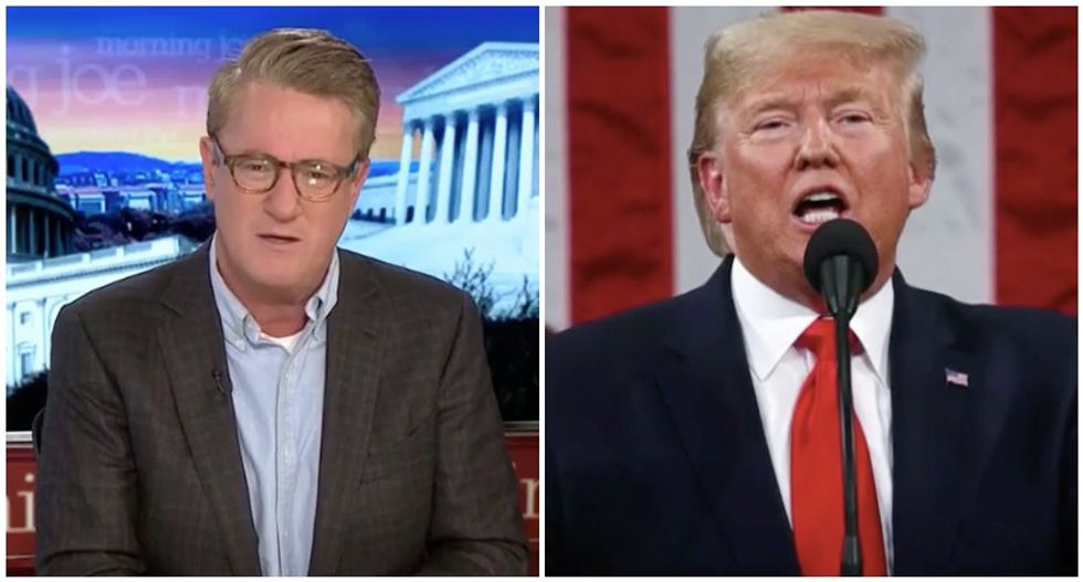 'Fed by lies!' MSNBC's Morning Joe blasts everyone praising Trump's 'preposterous' SOTU address