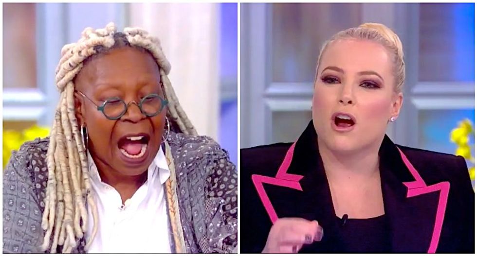 The View spirals into chaos after Whoopi Goldberg compares Mitt Romney to John McCain