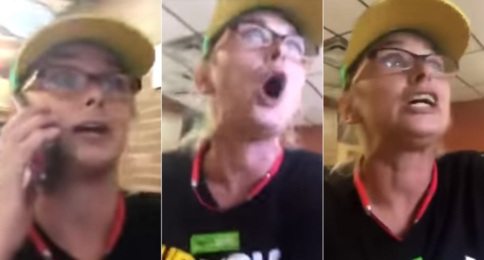 WATCH: Enraged white Subway manager gets fired for shouting the N-word -- but she says she was the victim