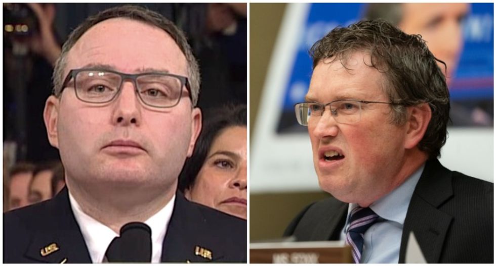 'Disgraceful': GOP's Thomas Massie ripped to shreds for smearing Lt. Col. Vindman