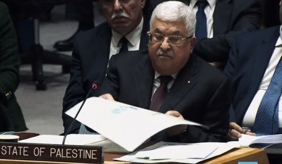 Abbas blasts Trump’s ‘Swiss cheese’ plan for Palestine in UN speech