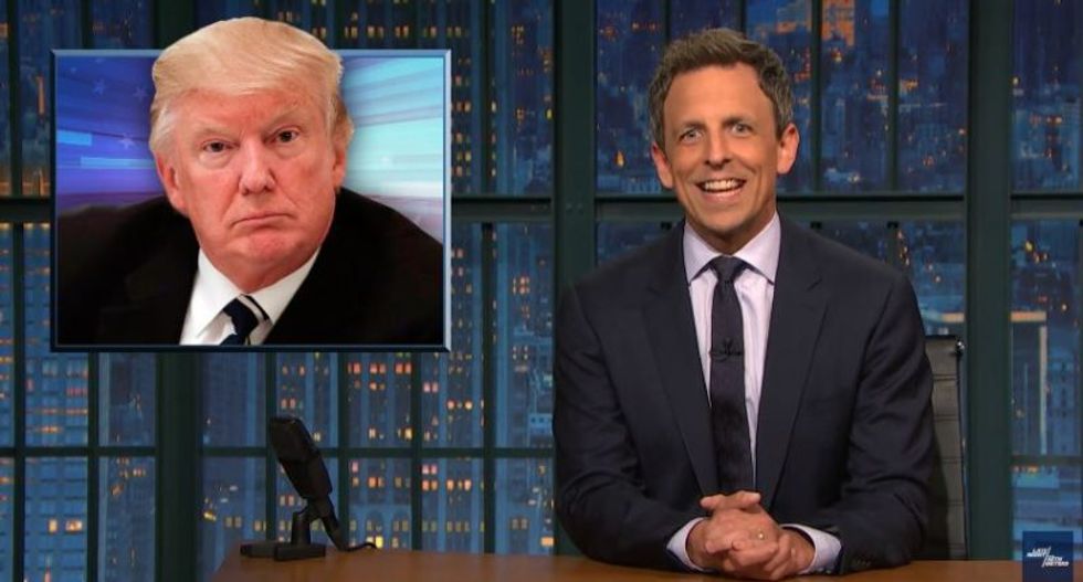 ‘Our president is an assh*le’: Watch Seth Meyers rake Trump over the coals for his ‘unhinged’ NFL rant