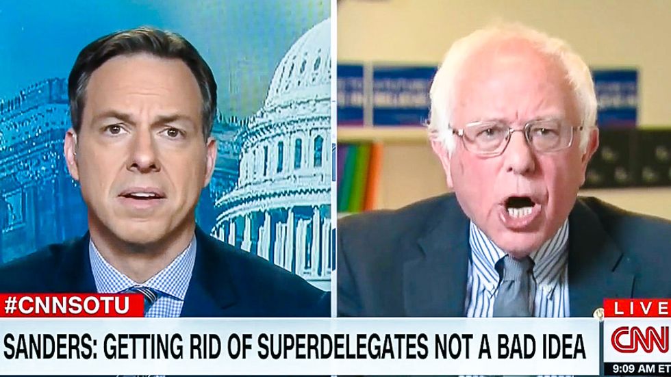 Sanders lashes out at CNN's Jake Tapper: 'People who come to my rallies can do arithmetic'