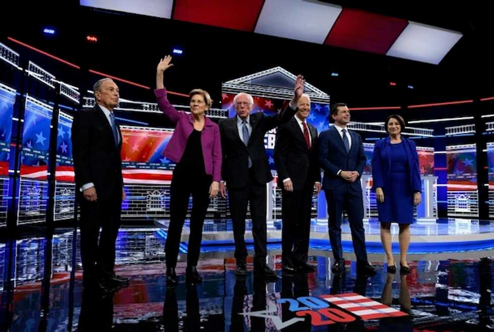 Democrats bare fangs at Bloomberg in fiery debate