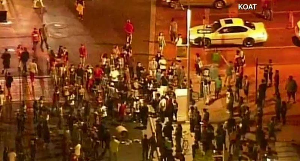 Panic as police deny shots were fired at New Mexico Trump rally and protest