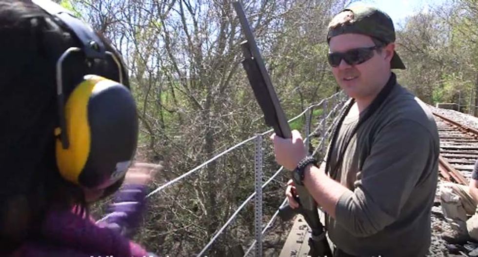WATCH: Muslim-hating bigots practice with bacon-greased bullets and warn 'don't f*ck with white people'
