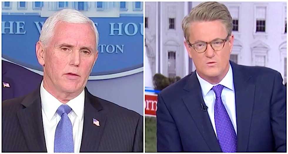 MSNBC's Morning Joe bashes Mike Pence for sucking up to Trump during coronavirus briefing